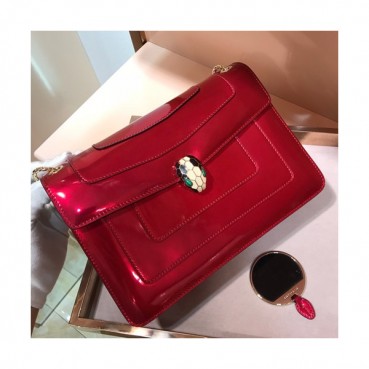 Bvlgari Serpenti Forever Chain Shoulder Bag,28CM - 불가리 세르펜티 포에버 체인 숄더백,BVLB0030,28cm,레드