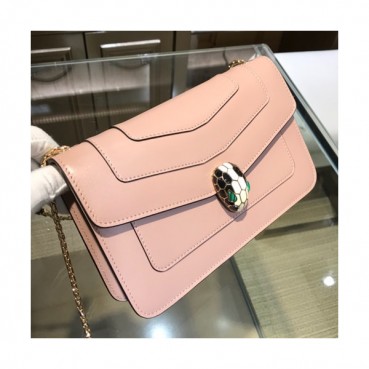 Bvlgari Serpenti Forever Chain Shoulder Bag,22CM - 불가리 세르펜티 포에버 체인 숄더백,BVLB0026,22cm,연핑크