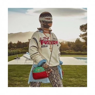 Gucci 2018 GG Supreme Padlock Shoulder Bag,24CM - 구찌 2018 GG 수프림 패드락 숄더백 ,510388,GUB0462,24CM,레드