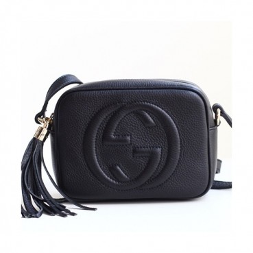 Gucci Soho Leather Shoulder Bag ,21CM - 구찌 소호 레더 숄더백 308364,GUB0455 ,21cm,블랙