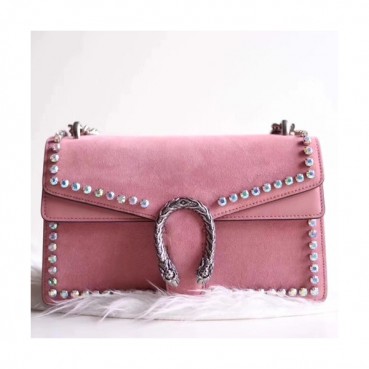 Gucci GG Dionysus Leather Shoulder Bag ,28CM - 구찌 GG 디오니소스 레더 숄더백 400249,GUB0447 ,28cm,핑크