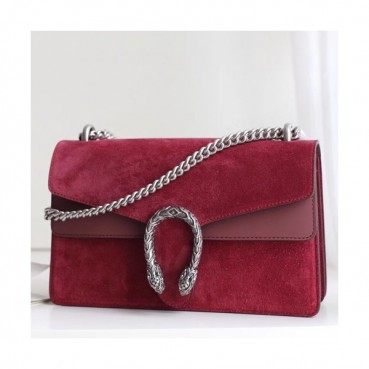 Gucci GG Dionysus Leather Shoulder Bag ,28CM - 구찌 GG 디오니소스 레더 여성용 숄더백 400249,GUB0445 ,28cm,와인