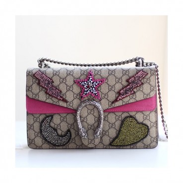 Gucci GG Dionysus Shoulder Bag ,28CM - 구찌 GG 디오니소스 숄더백 400249,GUB0443 ,28cm,핑크