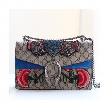 Gucci GG Dionysus Shoulder Bag ,28CM - 구찌 GG 디오니소스 숄더백 400249,GUB0442 ,28cm,블루