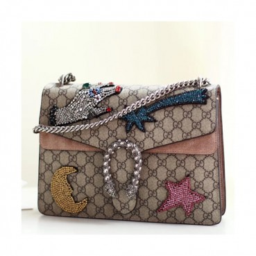 Gucci GG Dionysus Chain Shoulder Bag ,30CM - 구찌 GG 디오니소스 체인 숄더백 403348,GUB0418 ,30cm,브라운