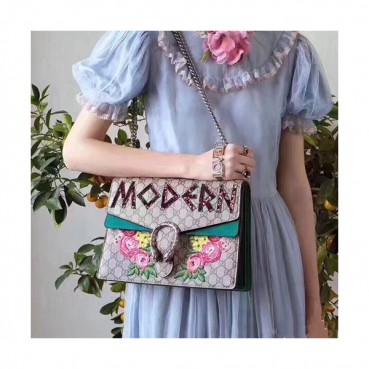 Gucci GG Dionysus Chain Shoulder Bag ,30CM - 구찌 GG 디오니소스 체인 숄더백 403348,GUB0417 ,30cm,브라운+그린