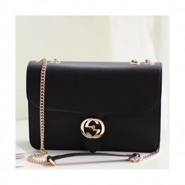 Gucci Interlocking Chain Shoulder Bag,28CM - 구찌 인터로킹  체인 숄더백 510303,GUB0416,28cm,블랙