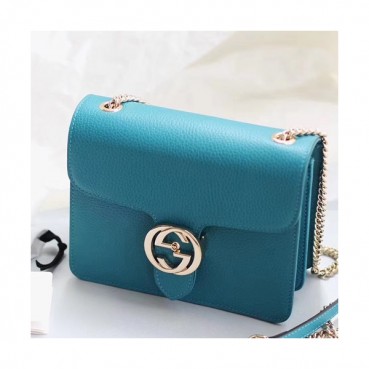 Gucci Interlocking Chain Shoulder Bag,20CM - 구찌 인터로킹  체인 숄더백 510304,GUB0397,20cm,블루