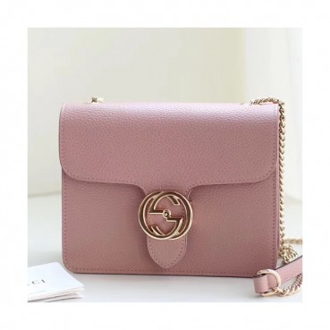 Gucci Interlocking Chain Shoulder Bag,20CM - 구찌 인터로킹  체인 숄더백 510304,GUB0396,20cm,핑크