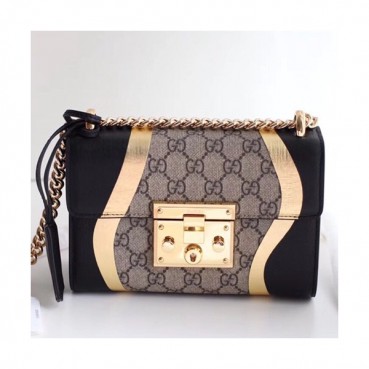 Gucci 2018 Padlock Small Chain Shoulder Bag,20CM - 구찌 2018 패드락 스몰 여성용 체인 숄더백 ,432182,GUB0363,20CM,블랙