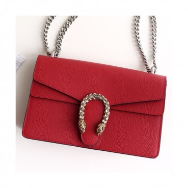 Gucci GG Dionysus Leather Shoulder Bag ,28CM - 구찌 GG 디오니소스 레더 숄더백 400249,GUB0331 ,28cm,레드