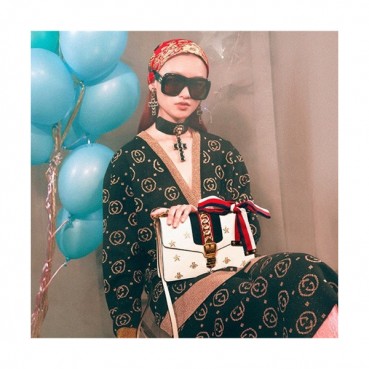 Gucci Sylvie Leather Women Shoulder Bag,25CM - 구찌 실비 레더 여성용 숄더백 524404,GUB0305,25CM,화이트