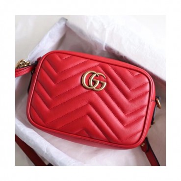 Gucci Marmont Matlase Shoulder Bag,18CM - 구찌 마몬트 마틀라세 숄더백 448065,GUB0294,18cm,레드
