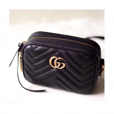 Gucci Marmont Matlase Shoulder Bag,18CM - 구찌 마몬트 마틀라세 숄더백 448065,GUB0293,18cm,블랙