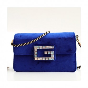 Gucci 2018 Velvet Square G Women Shoulder Bag,20CM - 구찌 2018 벨벳 스퀘어 G 여성용 숄더백 ,544242,GUB0289,20CM,블루