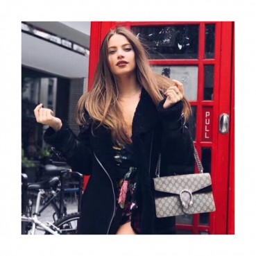 Gucci GG Dionysus Women Shoulder Bag ,28CM - 구찌 GG 디오니소스 여성용 숄더백 400249,GUB0265 ,28cm,블랙