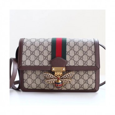 Gucci Queen Margaret Supreme Medium Shoulder Bag,27CM - 구찌 퀸 마가렛 수프림 미듐 숄더백 524356,GUB0264,27cm,브라운
