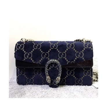 Gucci GG Dionysus Velvet Shoulder Bag ,25CM - 구찌 GG 디오니소스 벨벳 숄더백 499623,GUB0261 ,25cm,네이비