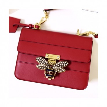 Gucci Queen Margaret Leather Shoulder Bag,22.5CM - 구찌 퀸 마가렛 레더 숄더백 476542,GUB0259,22.5cm,레드