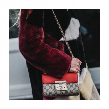 Gucci Pad Lock Mini Supreme Women Shoulder Bag,20CM - 구찌 패드락 미니 수프림 여성용 숄더백 ,409487 ,GUB0256,20CM,레드