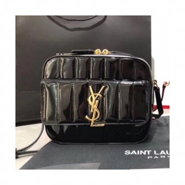 Saint Laurent 2019 Vicky Camera Shoulder Bag,18cm - 입생로랑 2019 비키 카메라 숄더백 555052, SLB0294,18cm,블랙