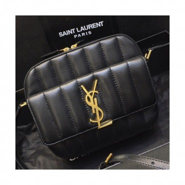 Saint Laurent 2019 Vicky Camera Shoulder Bag,18cm - 입생로랑 2019 비키 카메라 숄더백 555052, SLB0292,18cm,블랙