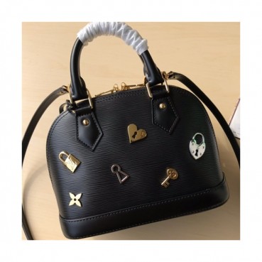 Louis Vuitton 2019 Alma Epi Leather Tote Shoulder Bag,23.5cm - 루이비통 2019 알마 에삐 레더 여성용 토트숄더백,M52884 ,LOUB0999,23.5cm,블랙
