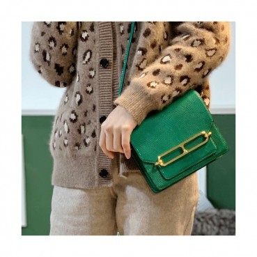 Hermes Roulis Lizard Leather Shoulder Bag,18cm - 에르메스 룰리스 리저드 레더 여성용 숄더백 HERB0562,18cm,그린