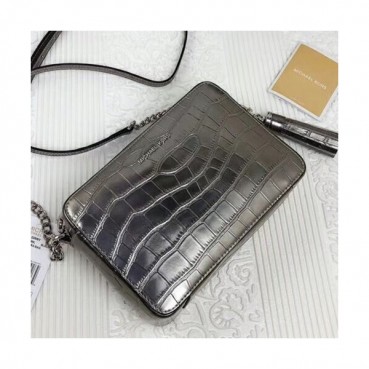 Michael Kors Leather Ginny Tassel Shoulder Bag, 22CM - 마이클 코어스 레더 지니 태슬 숄더백 ,MKB0254, 22CM,실버