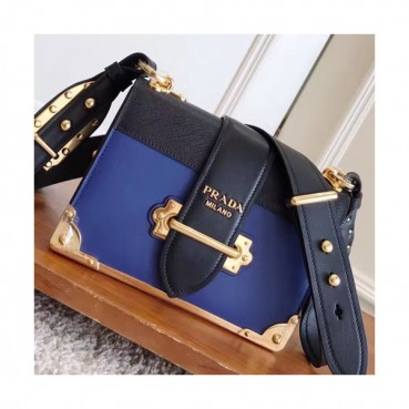 Prada Cahier Leather Shoulder Bag,20cm - 프라다 카이에 레더 여성용 숄더백 ,1BD045
