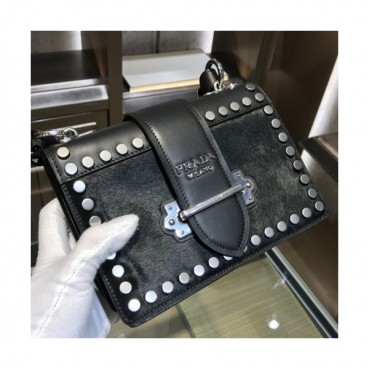 Prada Cahier Leather Shoulder Bag,20cm - 프라다 카이에 레더 여성용 숄더백 ,1BD045