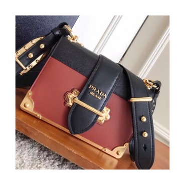 Prada Cahier Leather Shoulder Bag,20cm - 프라다 카이에 레더 여성용 숄더백 ,1BD045