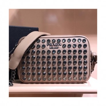 Prada 2018 Leather Shoulder Bag,21cm - 프라다 2018 레더 여성용 숄더백 ,PRAB0026,21cm,다크베이지