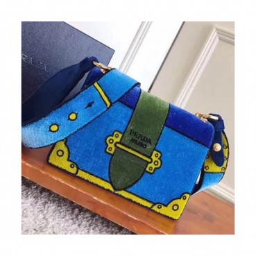 Prada Velvet Leather Shoulder Bag,20cm - 프라다 벨벳 레더 여성용 숄더백 ,1BD075