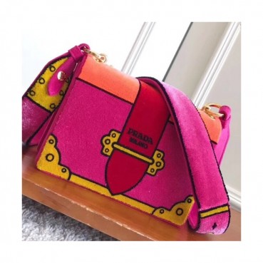 Prada Velvet Leather Shoulder Bag,20cm - 프라다 벨벳 레더 여성용 숄더백 ,1BD075
