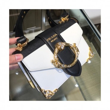 Prada Cahier Leather Shoulder Bag,20cm - 프라다 카이에 레더 여성용 숄더백 ,1BD103