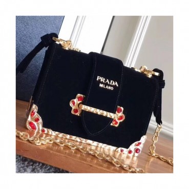 Prada 2018 Cahier Leather Shoulder Bag,18cm - 프라다 2018 카이에 레더 여성용 숄더백 ,1BH018