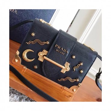Prada 2018 Cahier Leather Shoulder Bag,18cm - 프라다 2018 카이에 레더 여성용 숄더백 ,1BH018