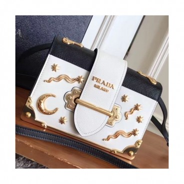 Prada 2018 Cahier Leather Shoulder Bag,18cm - 프라다 2018 카이에 레더 여성용 숄더백 ,1BH018