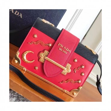 Prada 2018 Cahier Leather Shoulder Bag,18cm - 프라다 2018 카이에 레더 여성용  숄더백 ,1BH018