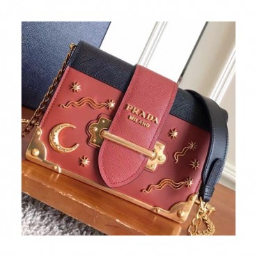 Prada 2018 Cahier Leather Shoulder Bag,18cm - 프라다 2018 카이에 레더 여성용 숄더백 ,1BH018