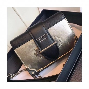 Prada 2018 Cahier Leather Shoulder Bag,18cm - 프라다 2018 카이에 레더 여성용 숄더백 ,1BH018