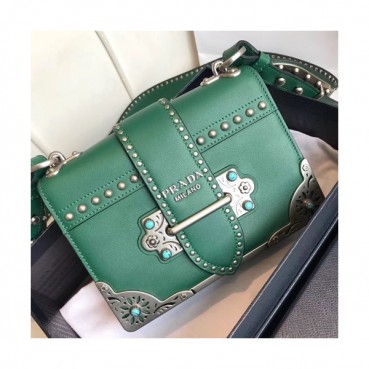 Prada Cahier Leather Shoulder Bag,20cm - 프라다 카이에 레더 여성용 숄더백 ,1BD045