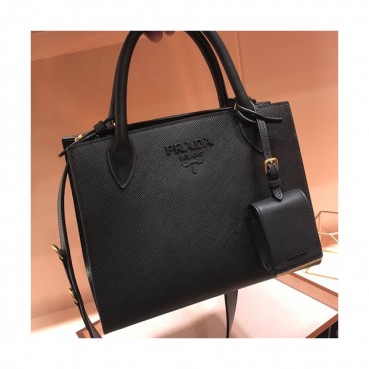 Prada Monochrome Tote Shoulder Bag,26cm - 프라다 모노크롬 여성용 토트 숄더백 ,1BA156