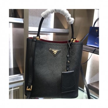 Prada Double Saffiano Tote Shoulder Bag,23cm - 프라다 여성용 두블레 사피아노 토트 숄더백 ,1BA212