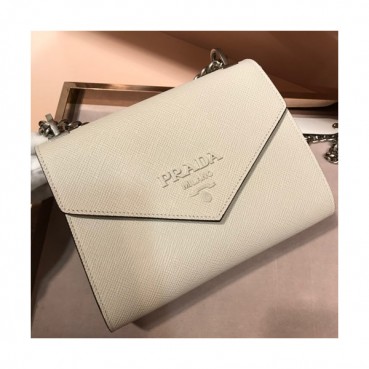 Prada Monochrome Chain Shoulder Bag,21cm - 프라다 모노크롬 체인 숄더백 ,1BD127