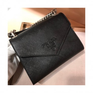 Prada Monochrome Chain Shoulder Bag,21cm - 프라다 모노크롬 체인 숄더백 ,1BD127