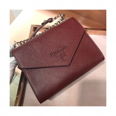 Prada Monochrome Chain Shoulder Bag,21cm - 프라다 모노크롬 체인 숄더백 ,1BD127