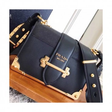 Prada Cahier Leather Shoulder Bag,20cm - 프라다 카이에 레더 여성용 숄더백 ,1BD045