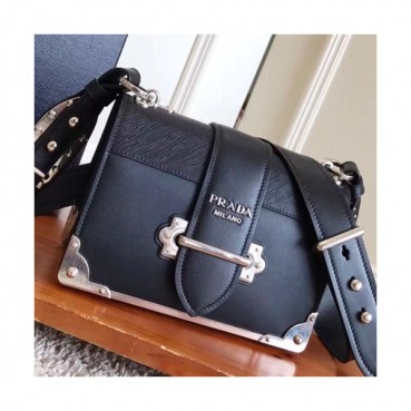 Prada Cahier Leather Shoulder Bag,20cm - 프라다 카이에 레더 여성용 숄더백 ,1BD045